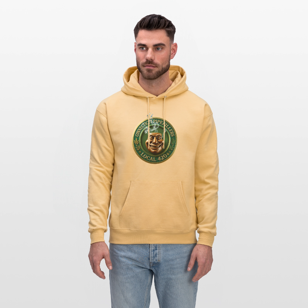 CONNECTICUT PIPEFILLERS LOCAL 420 F/B DESIGN Men's  Hoodie - light gold 