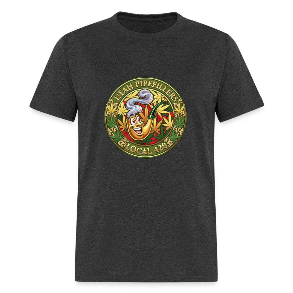 UTAH PIPEFILLERS LOCAL 420 Men's T-Shirt - heather black
