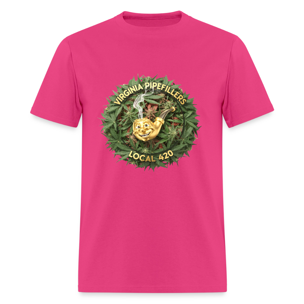 VIRGINIA PIPEFILLERS LOCAL 420 F/B DESIGN Men's T-Shirt - fuchsia