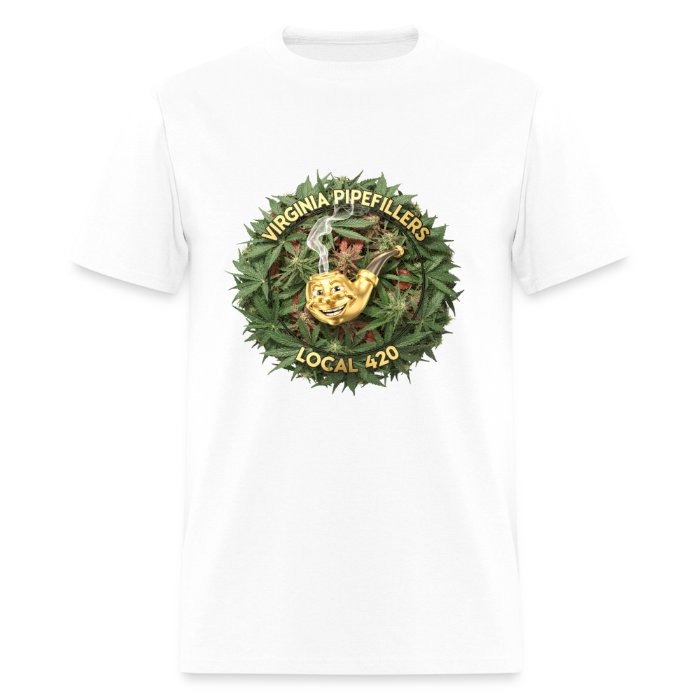 VIRGINIA PIPEFILLERS LOCAL 420 F/B DESIGN Men's T-Shirt - white