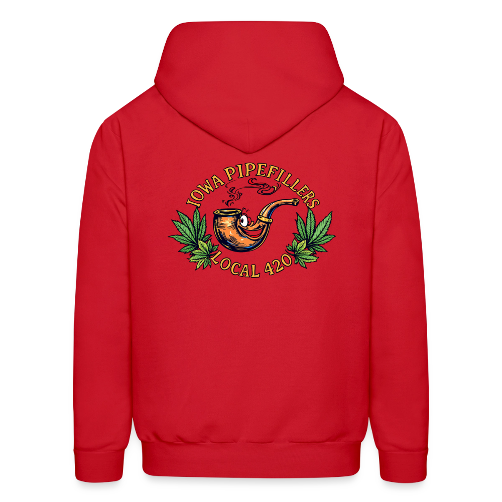 IOWA PIPEFILLERS LOCAL 420 F/B DESIGN Men's Hoodie - red