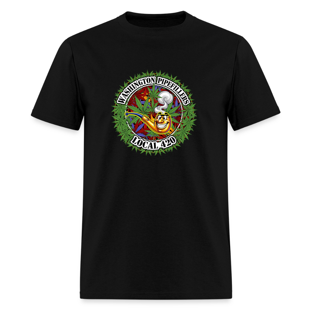 WASHINGTON PIPEFILLERS LOCAL 420 F/B DESIGN Men's T-Shirt - black