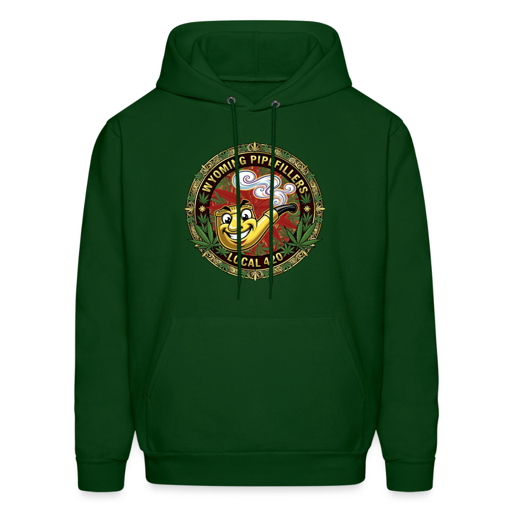 WYOMING PIPEFILLERS LOCAL 420 F/B DESIGN Men's Hoodie - forest green