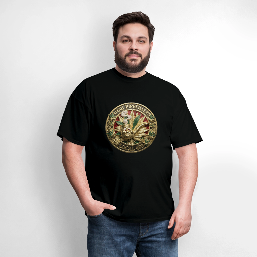 UTAH PIPEFILLERS LOCAL 420 Men's T-Shirt - black