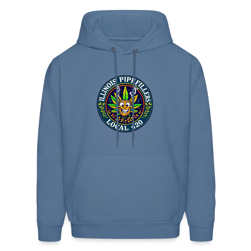 ILLINOIS PIPEFILLERS LOCAL 420 F/B DESIGN Men's Hoodie - denim blue