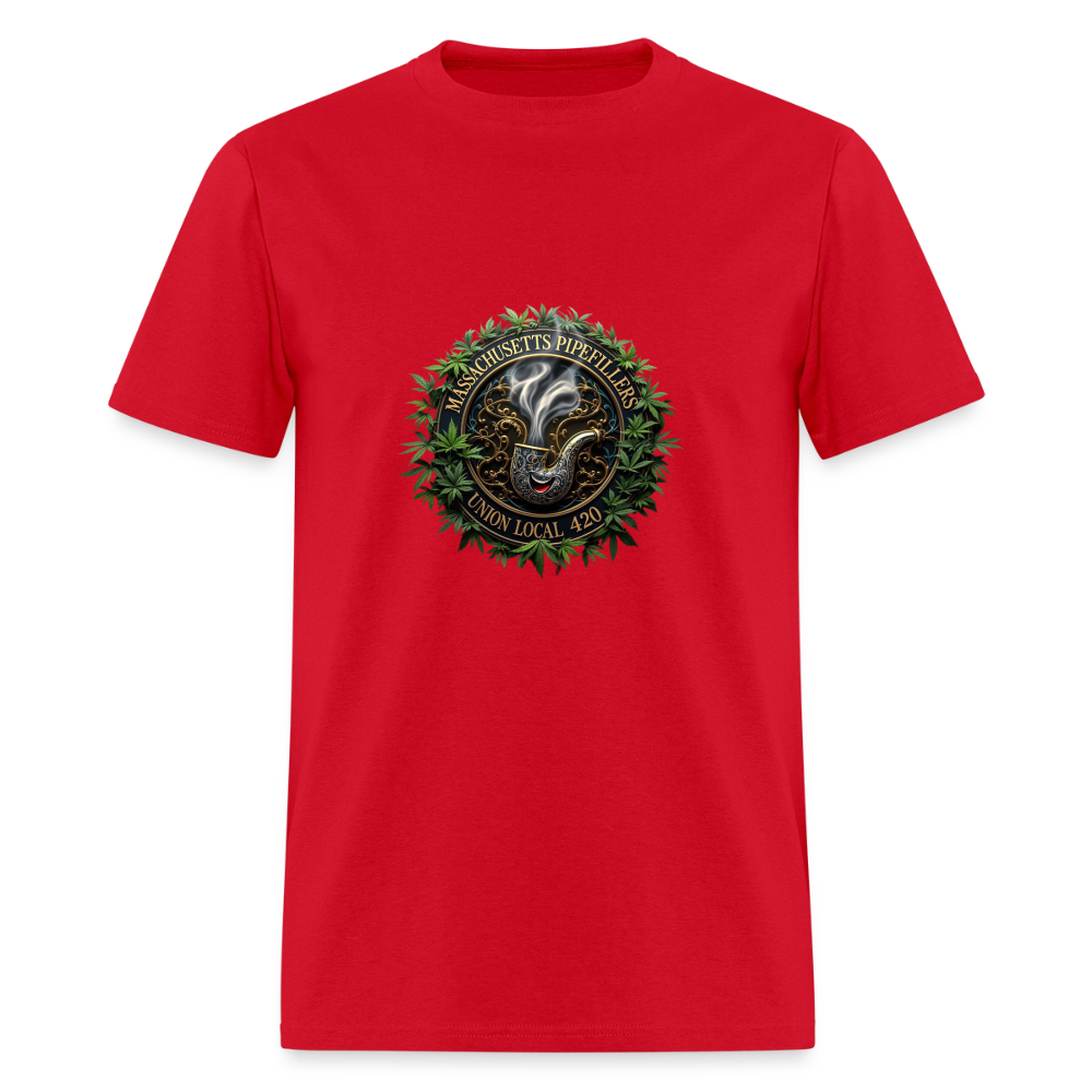 MASSACHUSETTS PIPEFILLERS UNION LOCAL 420 Men's T-Shirt - red