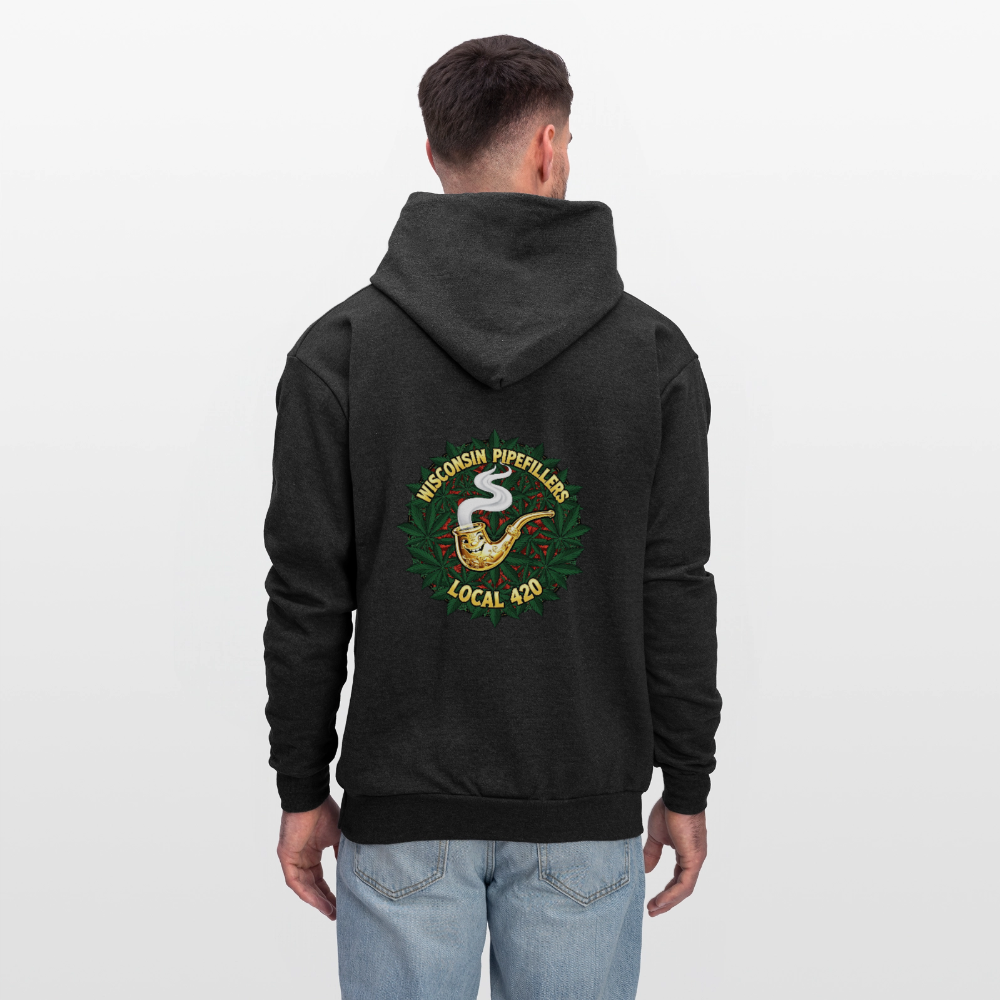 WISCONSIN PIPEFILLERS LOCAL 420 Men's Hoodie - charcoal grey