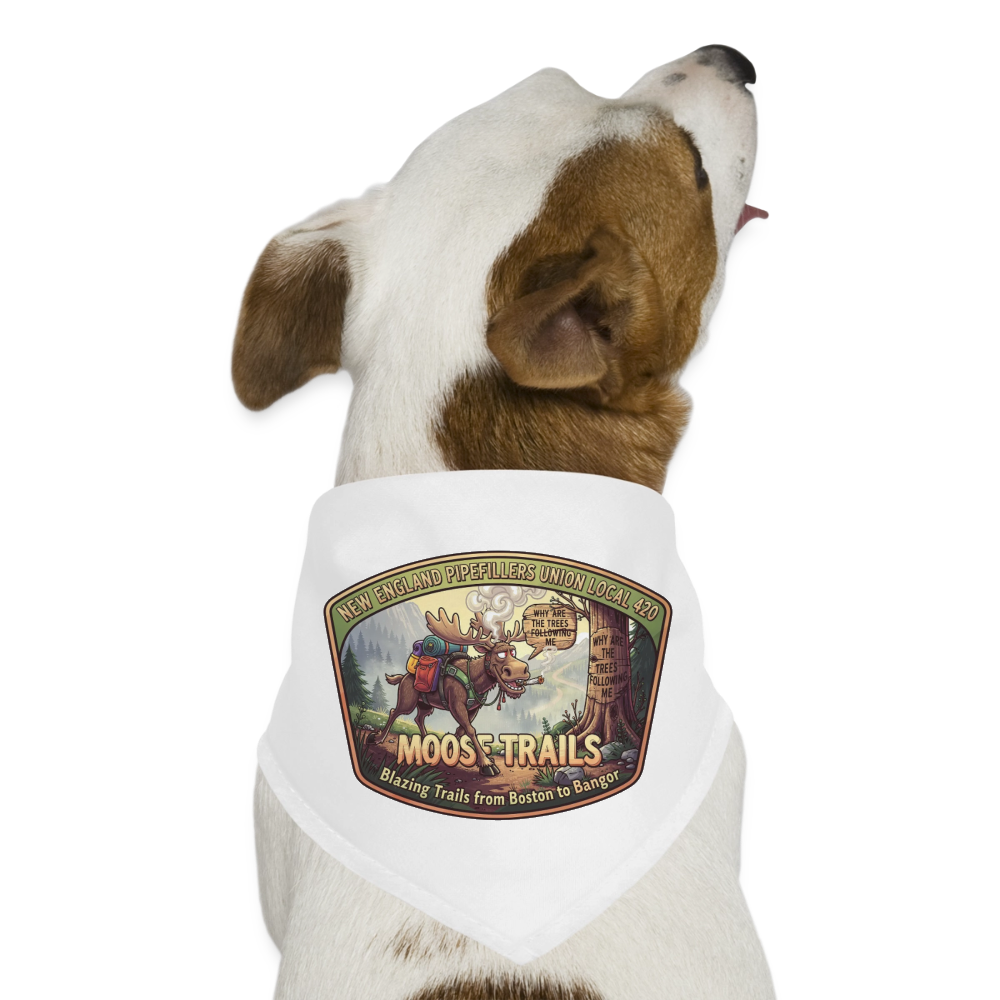 NEW ENGLAND PIPEFILLERS UNION LOCAL 420 Dog Bandana - white