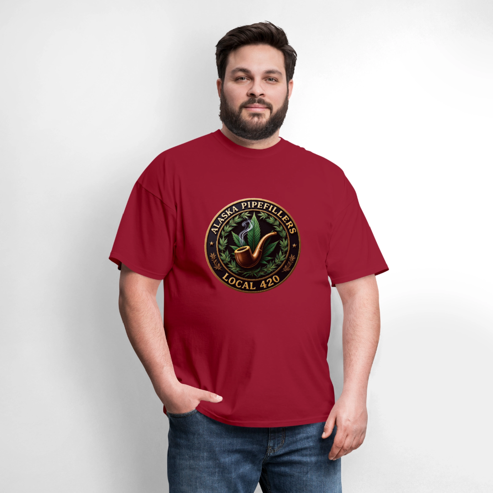 ALASKA PIPEFILLERS LOCAL 420 F/B DESIGN Men's T-Shirt - true red