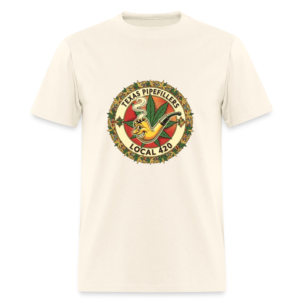 TEXAS PIPEFILLERS LOCAL 420 Men's T-Shirt - sweet cream heather