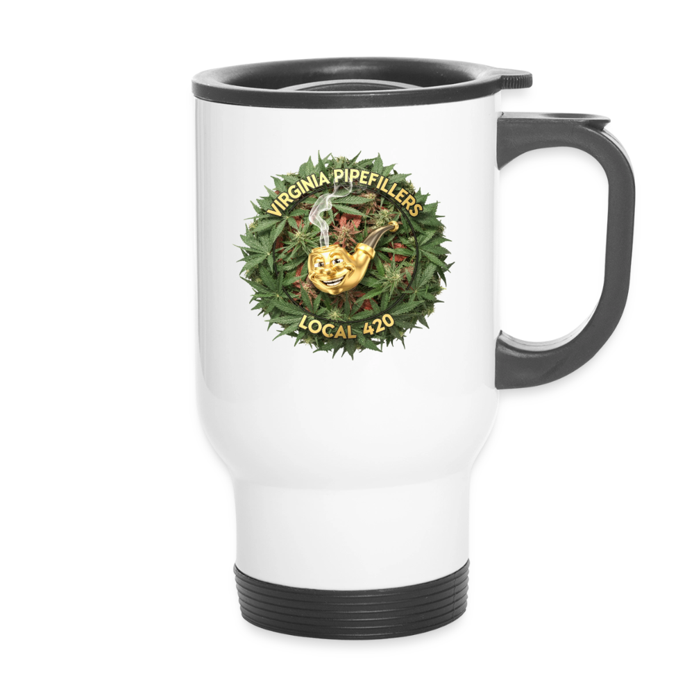 VIRGINIA PIPEFILLERS LOCAL 420 14oz Stainless Steel Travel Mug - white