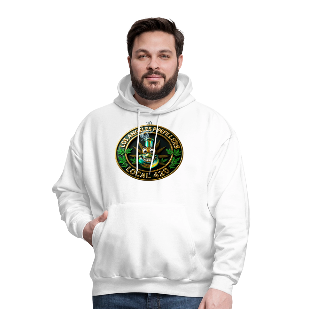 LOS ANGLES PIPEFILLERS LOCAL 420 Men's Hoodie - white