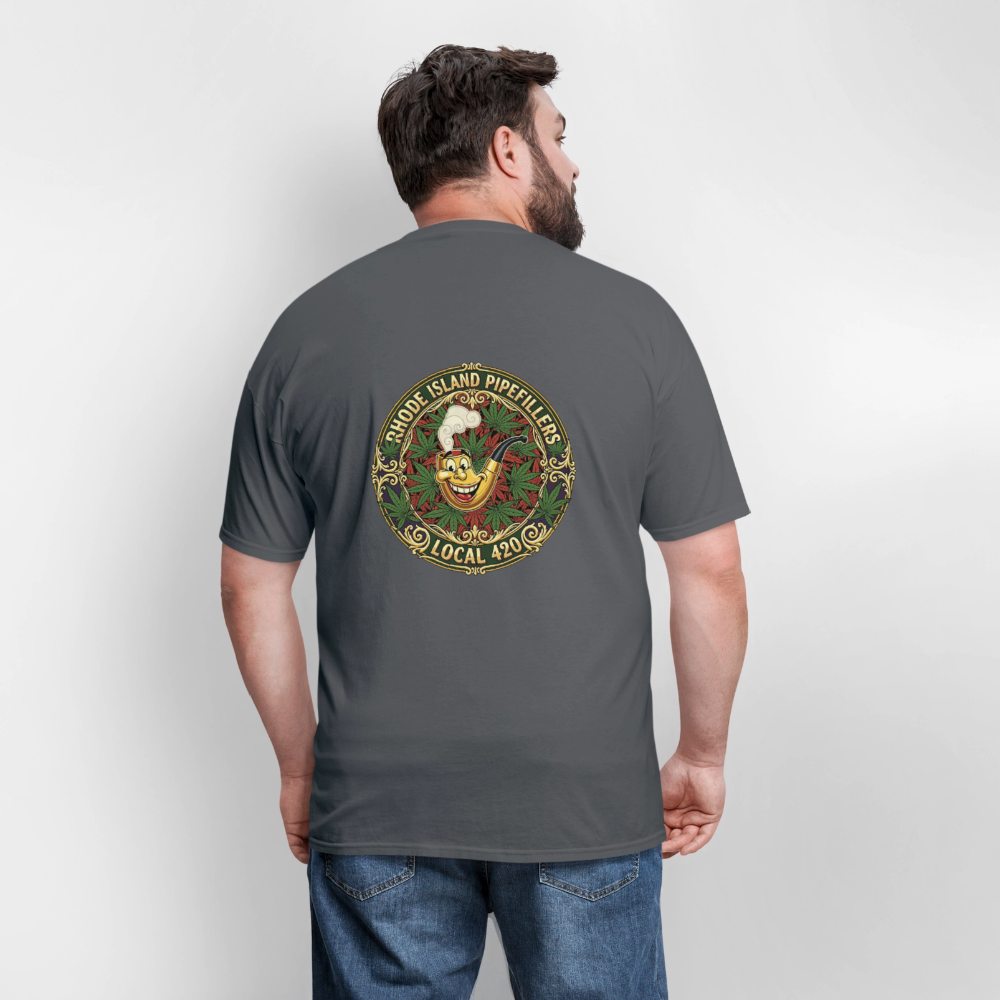 TEXAS PIPEFILLERS LOCAL 420 Men's T-Shirt - charcoal
