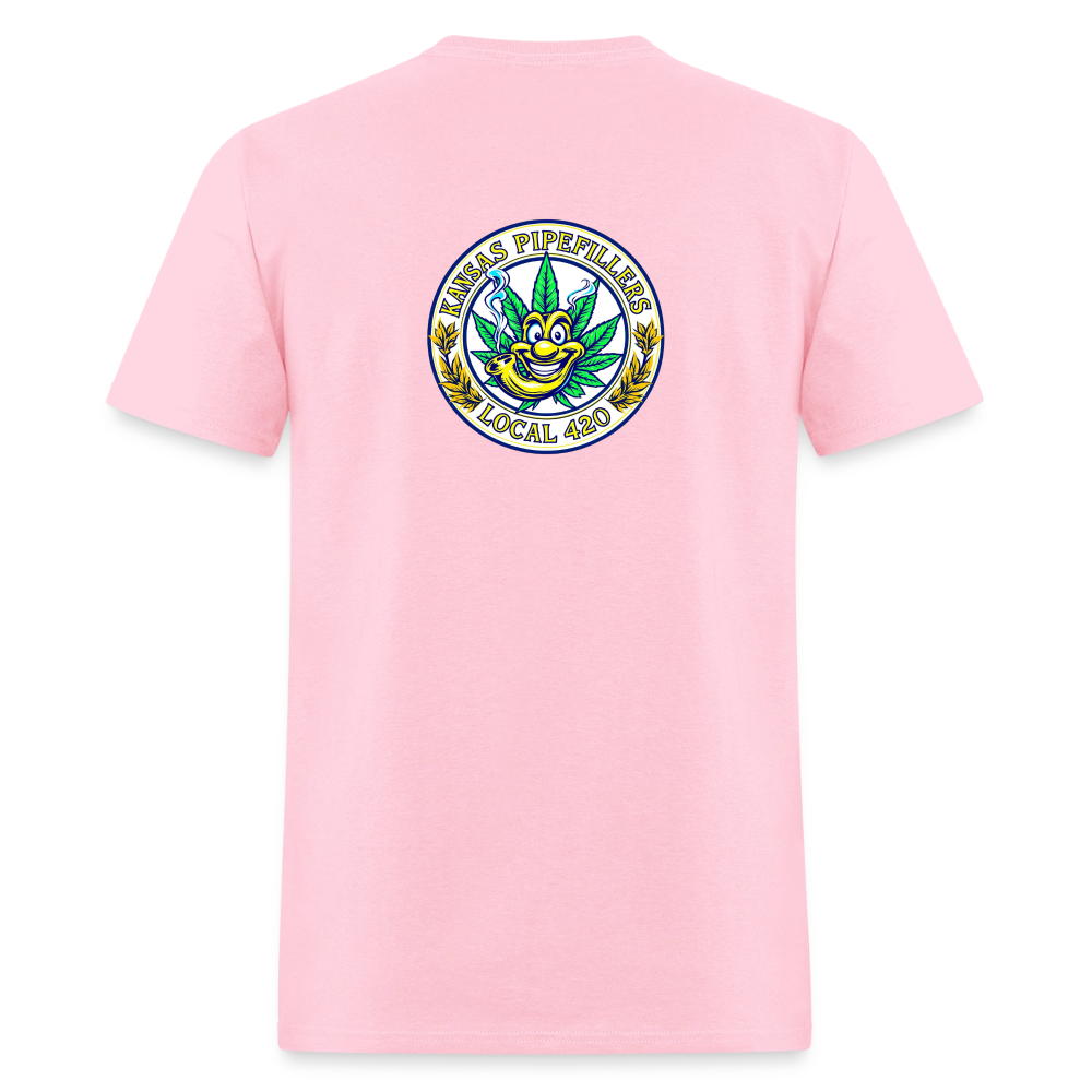 KANSAS PIPEFILLERS LOCAL 420 F/B DESIGNS Men's T-Shirt - pink