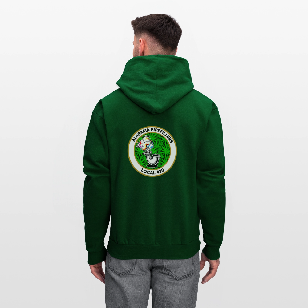 ALABAMA PIPEFILLERS LOCAL 420 F/B EM-BLEMS Men's Hoodie - forest green