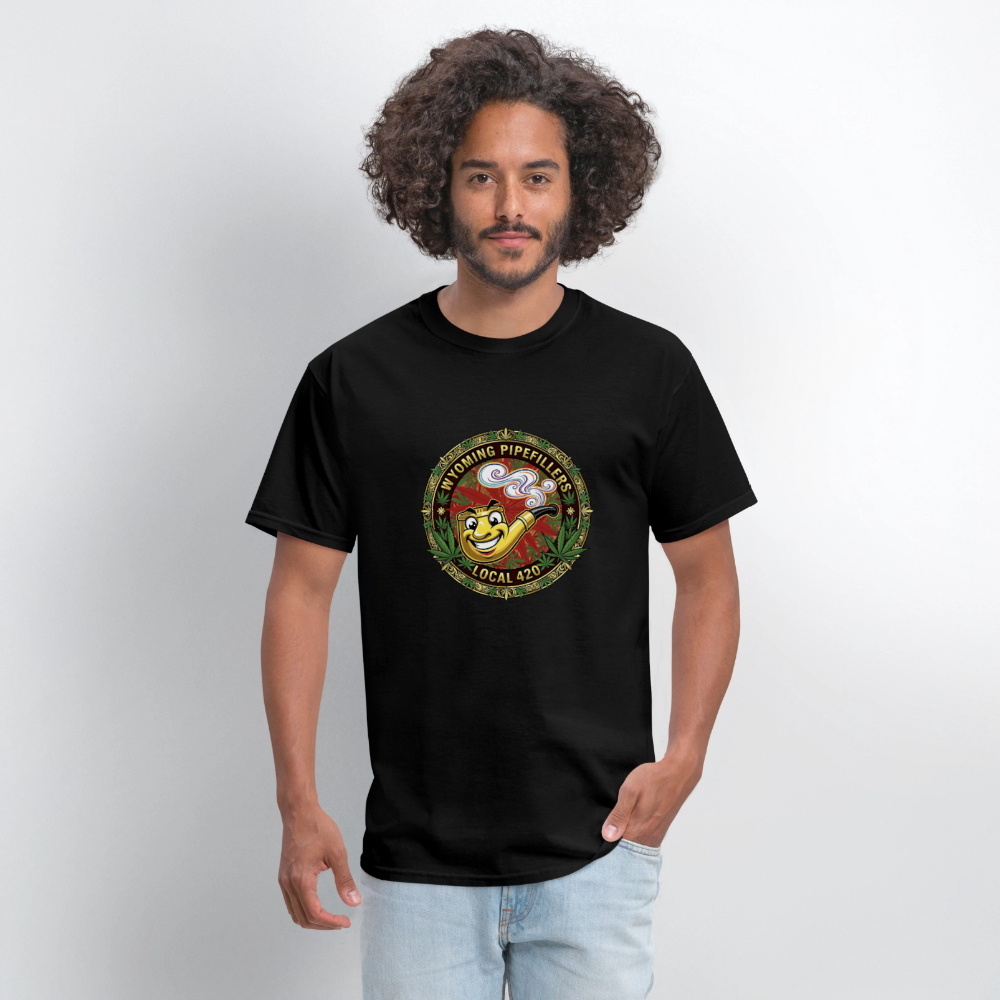 WYOMING PIPEFILLERS LOCAL 420 Men's T-Shirt - black