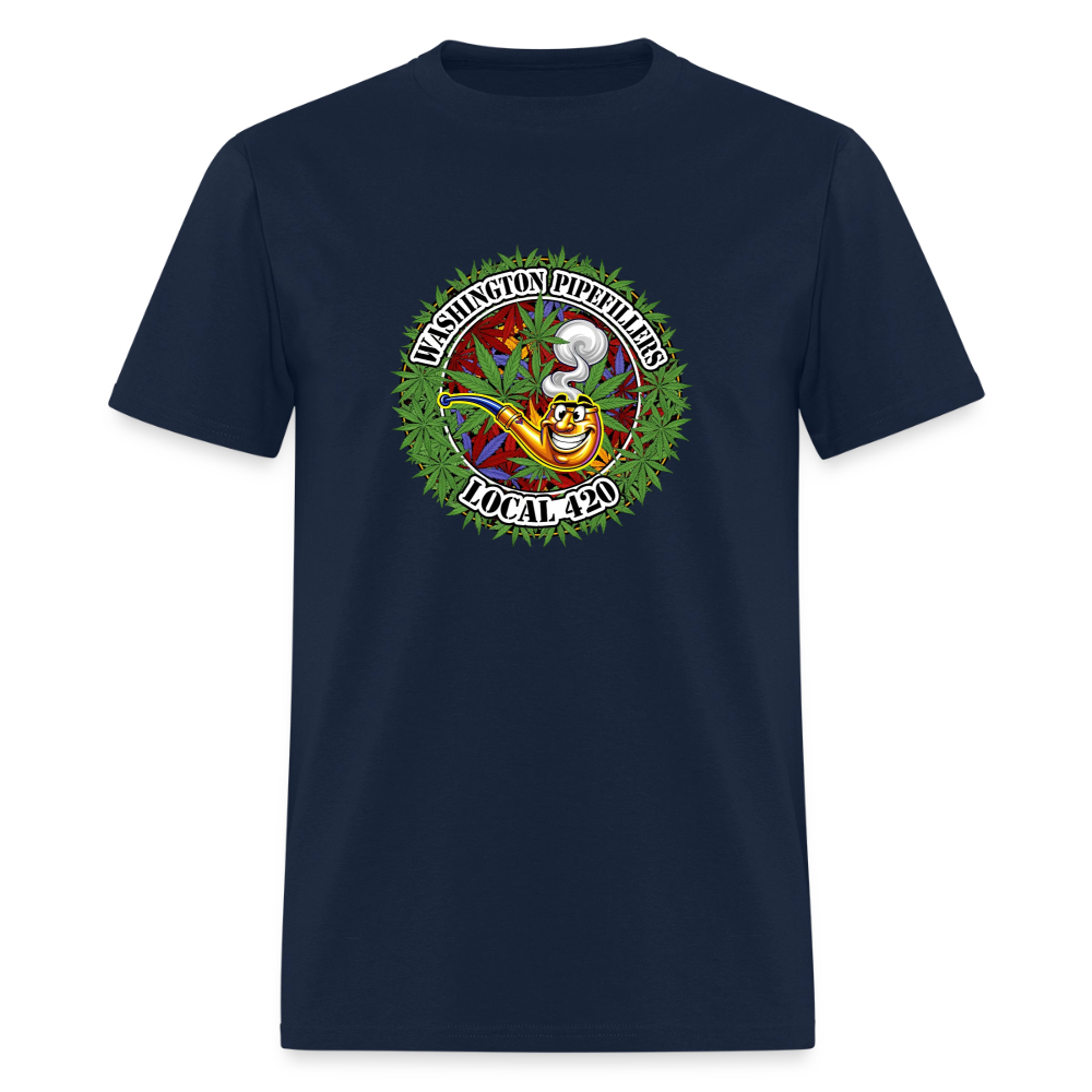 WASHINGTON PIPEFILLERS LOCAL 420 F/B DESIGN Men's T-Shirt - navy