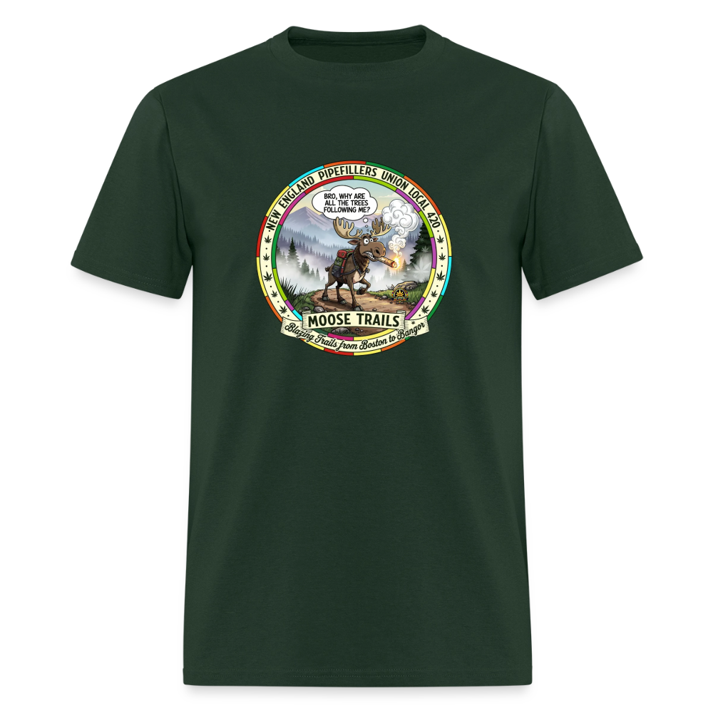 NEW ENGLAND PIPEFILLERS UNION LOCAL 420 "BRO" Soft Cotton Tee - forest green