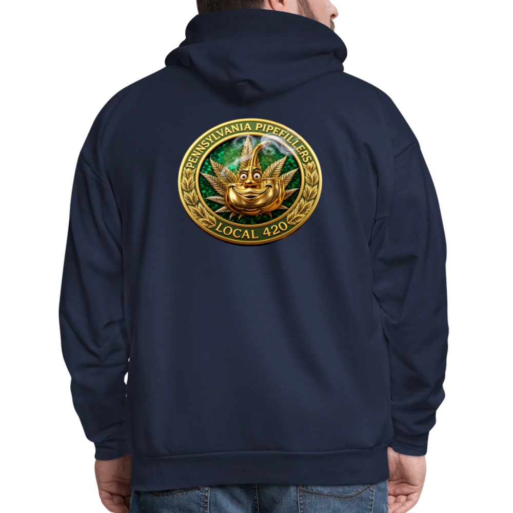 PENNSYLVANIA PIPEFILLERS LOCAL 420 F/B DESIGNS Men's Hoodie - navy