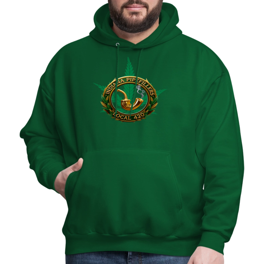 INDIANA PIPEFILLERS LOCAL 420 Men's Hoodie - forest green