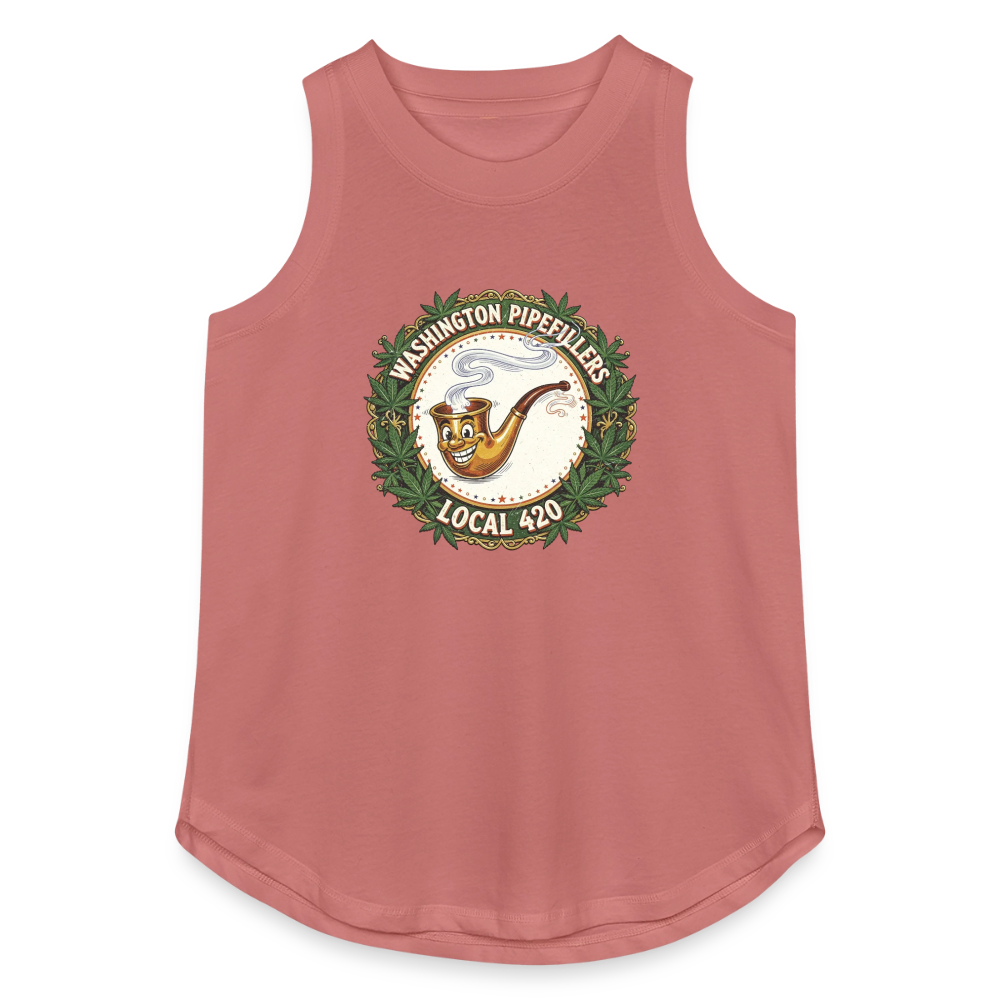 WASHINGTON PIPEFILLERS LOCAL 420 Women's Relaxed Tank Top - mauve