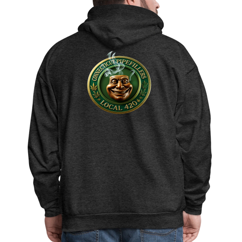 CONNECTICUT PIPEFILLERS LOCAL 420 F/B DESIGN Men's  Hoodie - charcoal grey