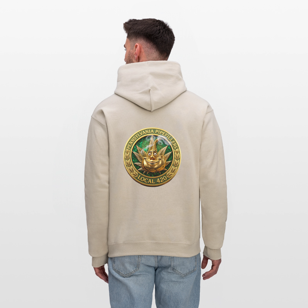 PENNSYLVANIA PIPEFILLERS LOCAL 420 F/B DESIGNS Men's Hoodie - Sand