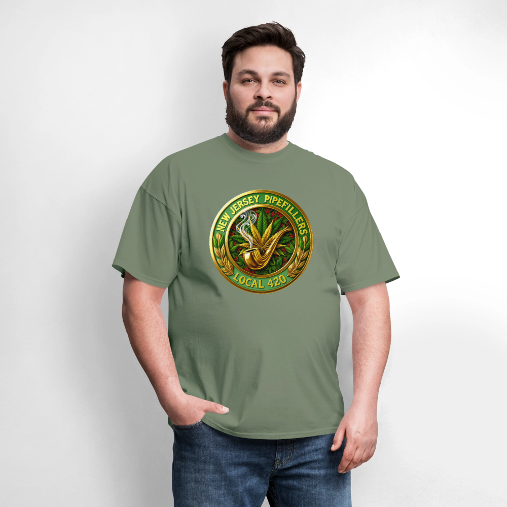 NEW JERSEY PIPEFILLERS LOCAL 420 Men's T-Shirt - military green