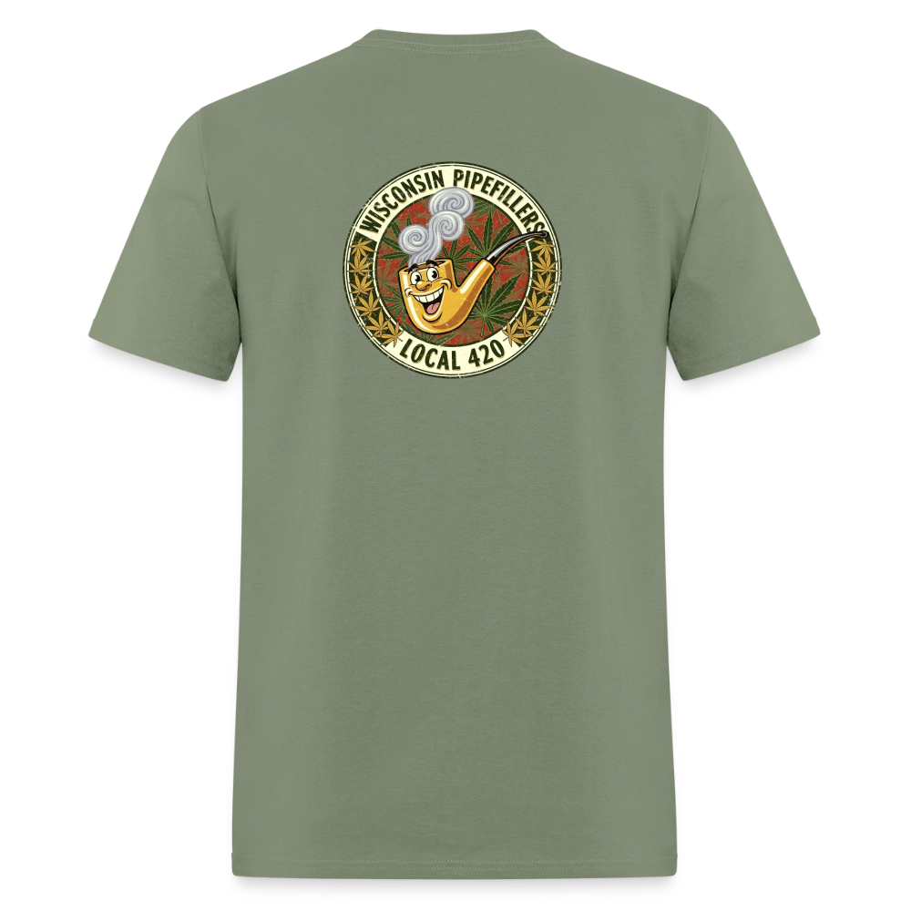 WISCONSIN PIPEFILLERS LOCL 420 F/B DESIGN Men's T-Shirt - military green