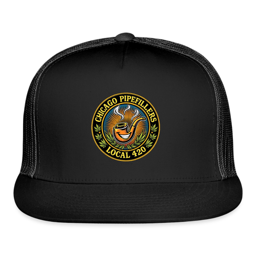 CHICAGO PIPEFILLERS LOCAL 420 Trucker Hat - black/black