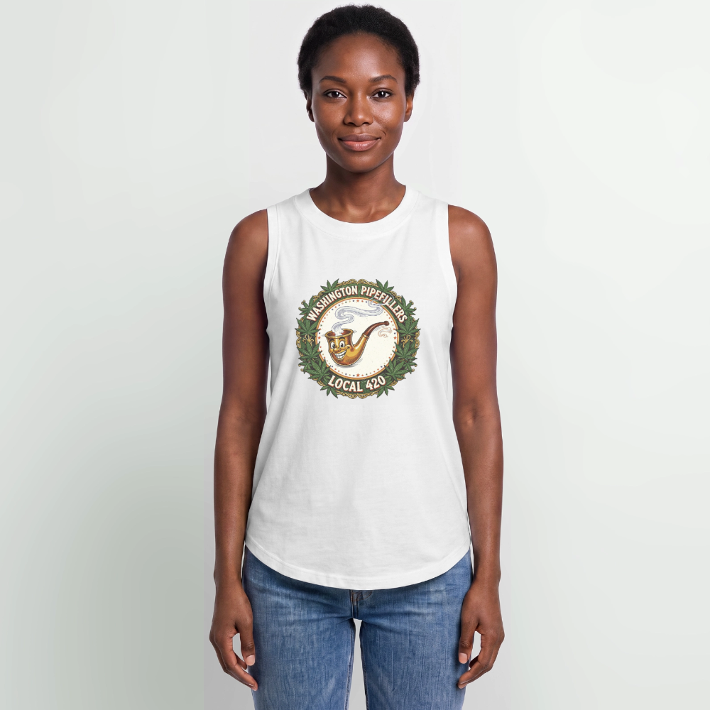 WASHINGTON PIPEFILLERS LOCAL 420 Women's Relaxed Tank Top - white