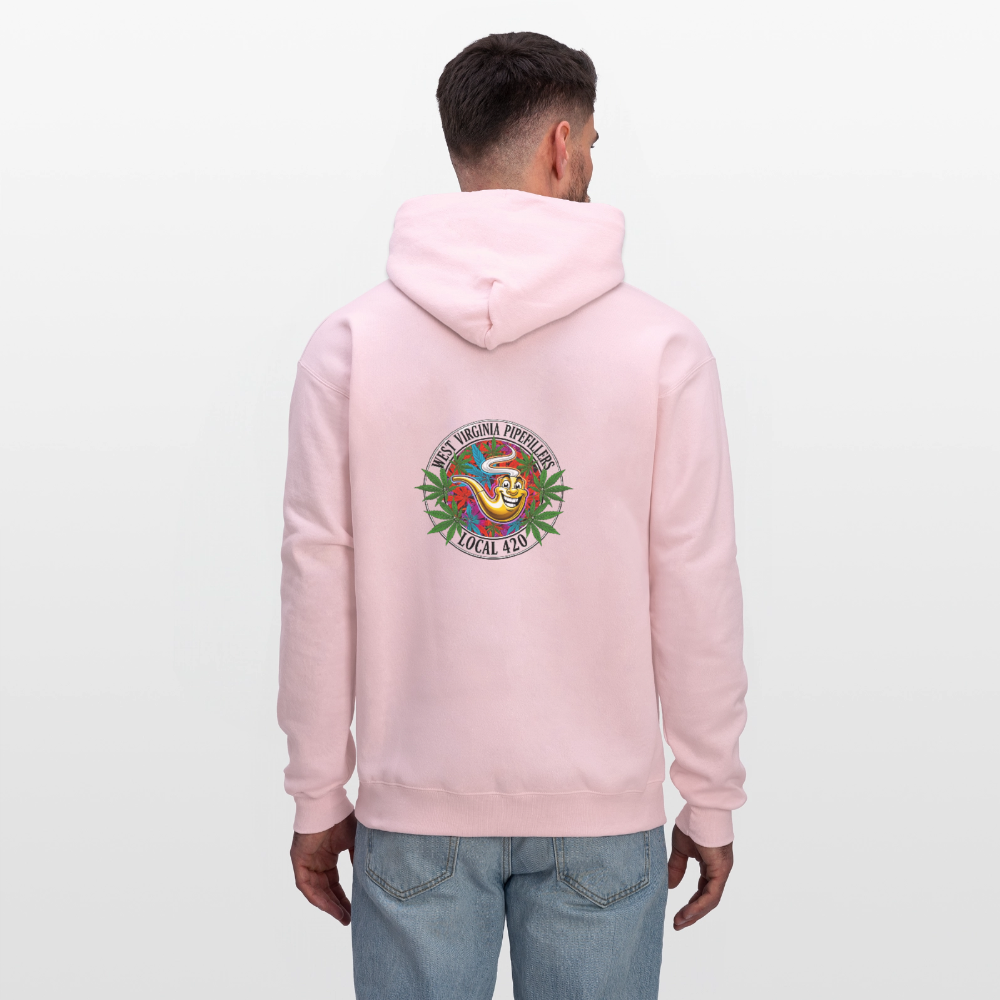 WEST VIRGINIA PIPEFILLERS LOCAL 420 F/B DESIGN  Men's  Hoodie - pale pink