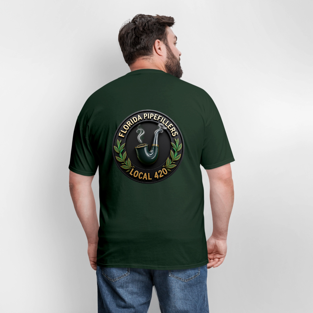 FLORIDA PIPEFILLERS LOCAL 420 F/B DESIGN Men's T-Shirt - forest green