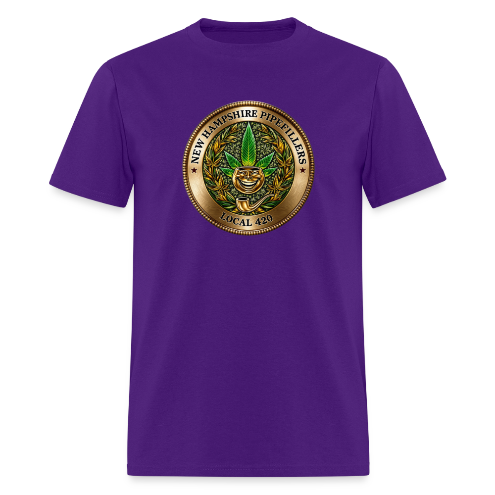 NEW HAMPSHIRE PIPEFILLERS UNION LOCAL 420 Men's T-Shirt - purple
