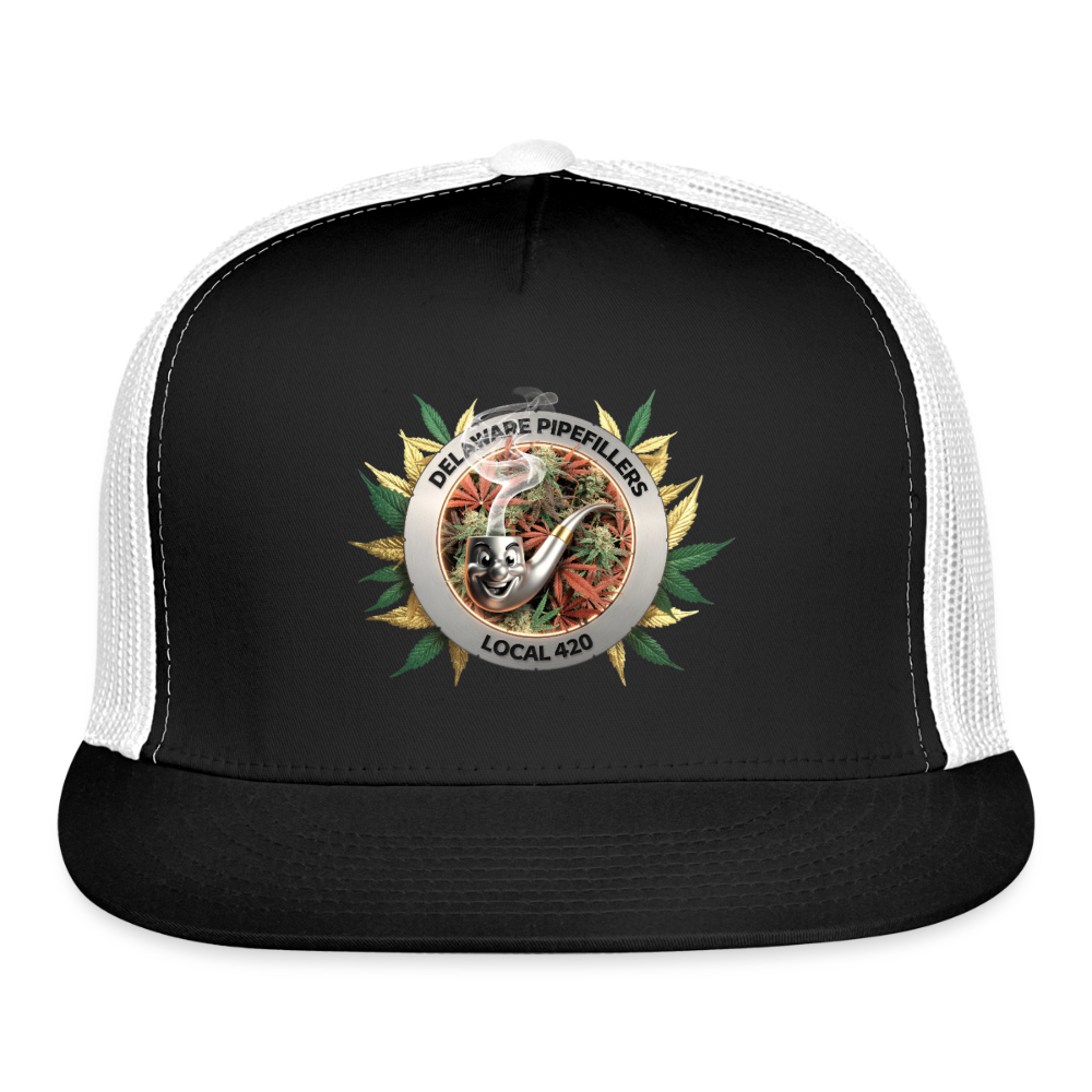 DELAWARE PIPEFILLERS LOCAL 420  Trucker Hat - black/white