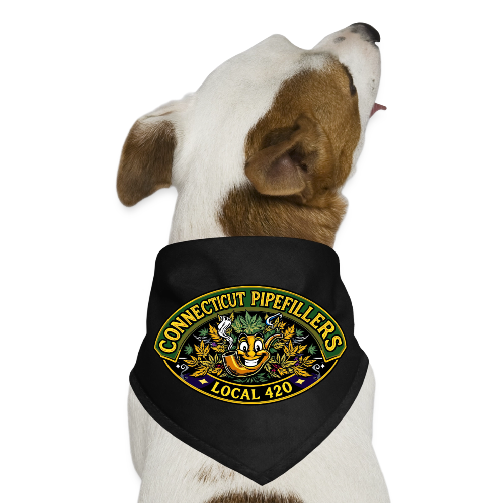 CONNECTICUT PIPEFILLERD LOCAL 420 Dog Bandana - black