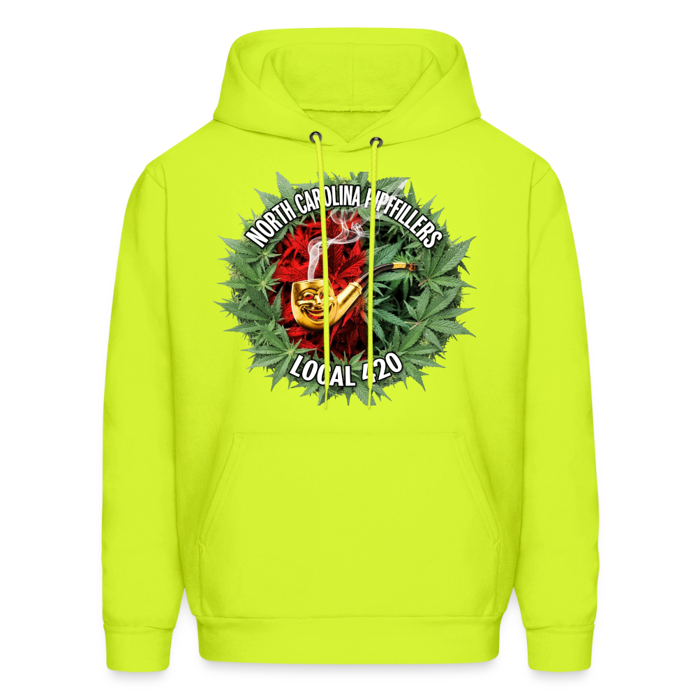 NORTH CAROLINA  PIPEFILLERS LOCAL 420 Men's Hoodie - safety green