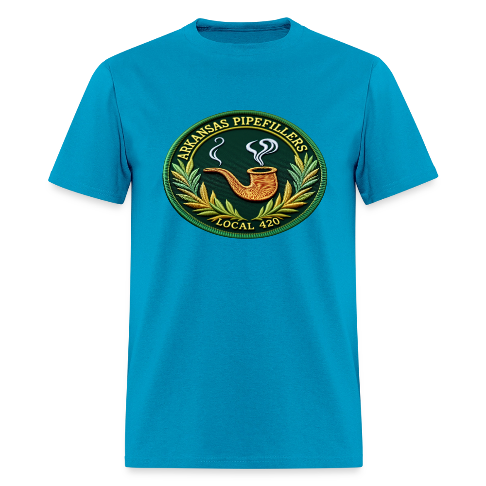 ARKANSAS PIPEFILLERS LOCAL 420 Men's T-Shirt - turquoise