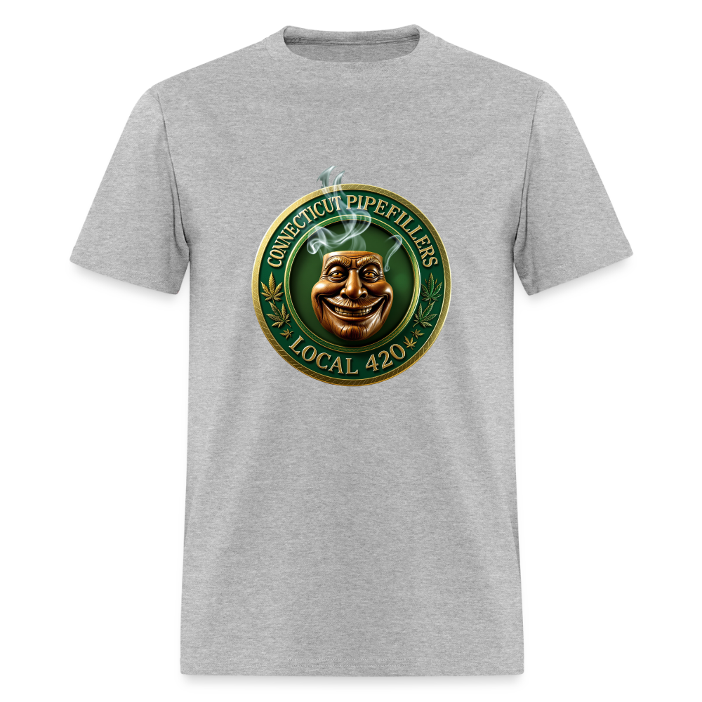 CONNECTICUT PIPEFILLERS LOCAL 420 F/B DESIGN Men's T-Shirt - heather gray