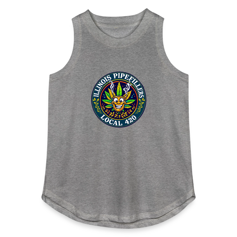 ILLINOIS PIPEFILLERS LOCAL 420 Women's Relaxed Tank Top - granite heather 