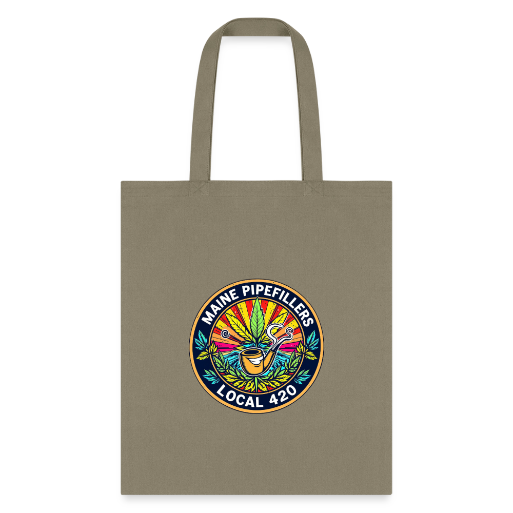 MAINE PIPEFILLERS LOCAL 420 Tote Bag - khaki