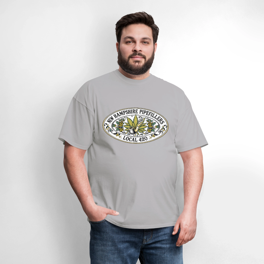 NEW HAMPSHIRE PIPEFILLERS LOCAL 420 2 EMBLEM Men's T-Shirt - rock