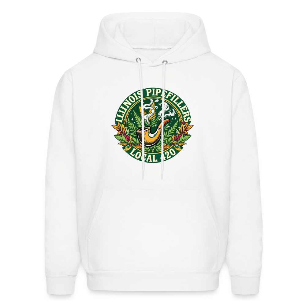 ILLINOIS PIPEFILLERS LOCAL 420 F/B DESIGN Men's Hoodie - white