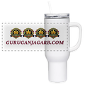 GURU GANJA GARB LOGO W SITE 40 oz Travel Tumbler - white