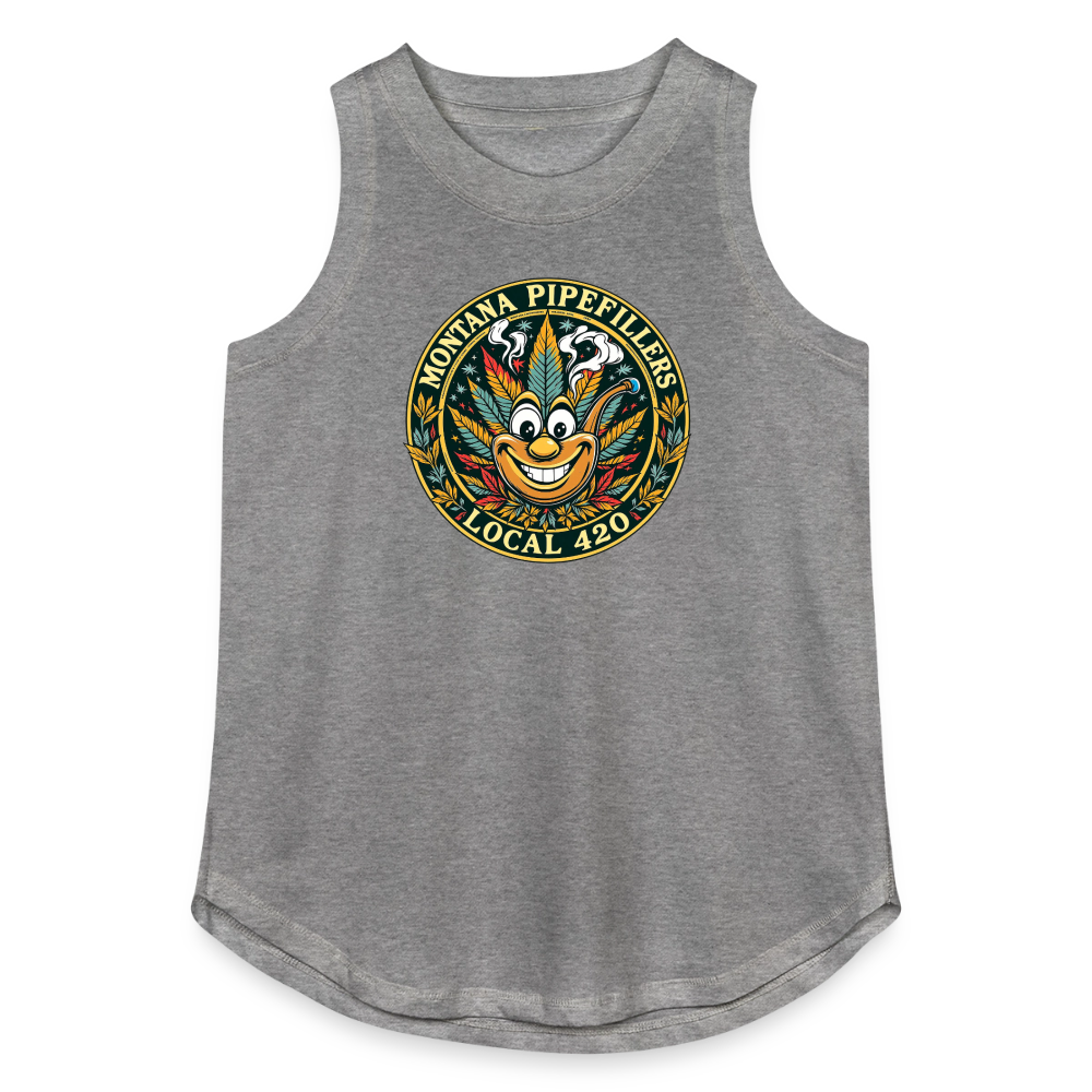 MONTANA PIPEFILLERS LOCAL 420 Women's Relaxed Tank Top - granite heather 