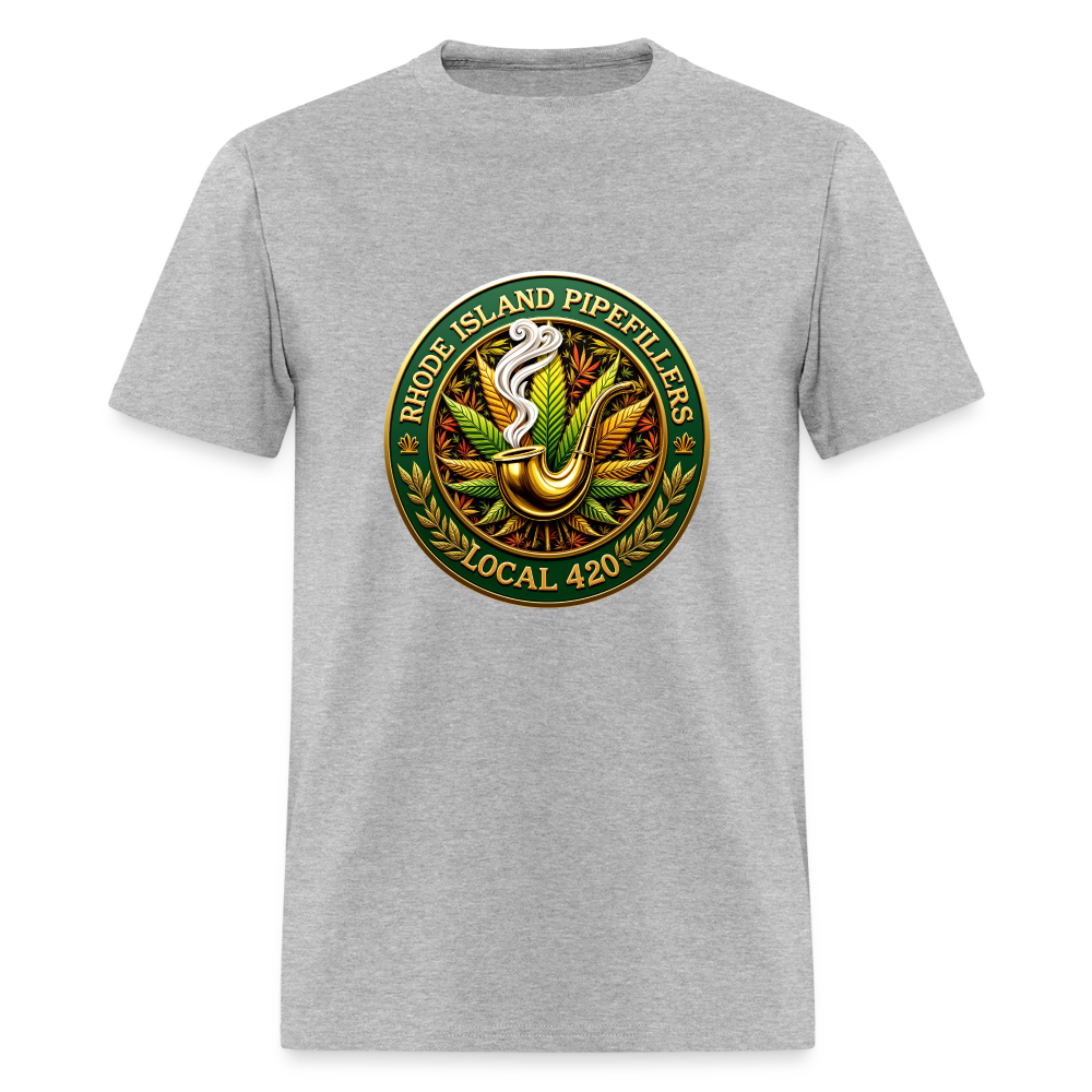 RHODE ISLAND PIPEFILLERS LOCAL 420 F/B DESIGNS Men's T-Shirt - heather gray