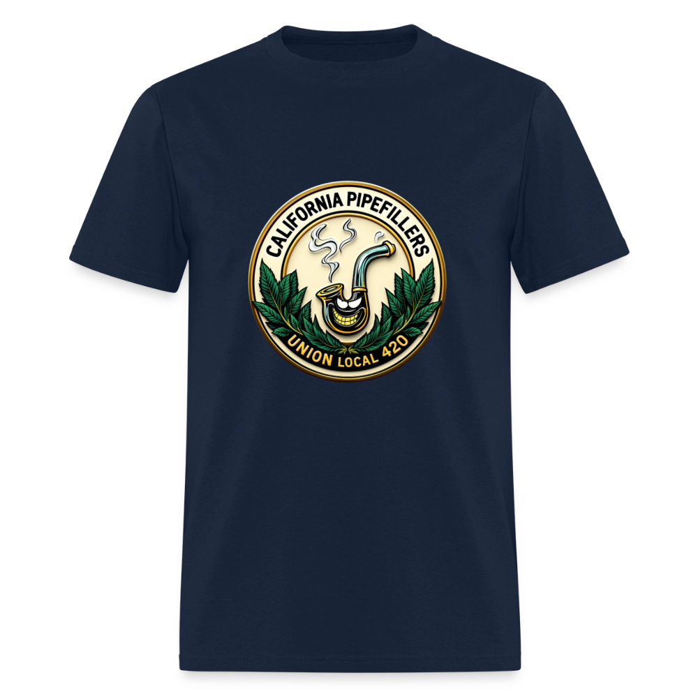 CALIFORNIA PIPEFILLERS UNION LOCAL 420 Men's T-Shirt - navy