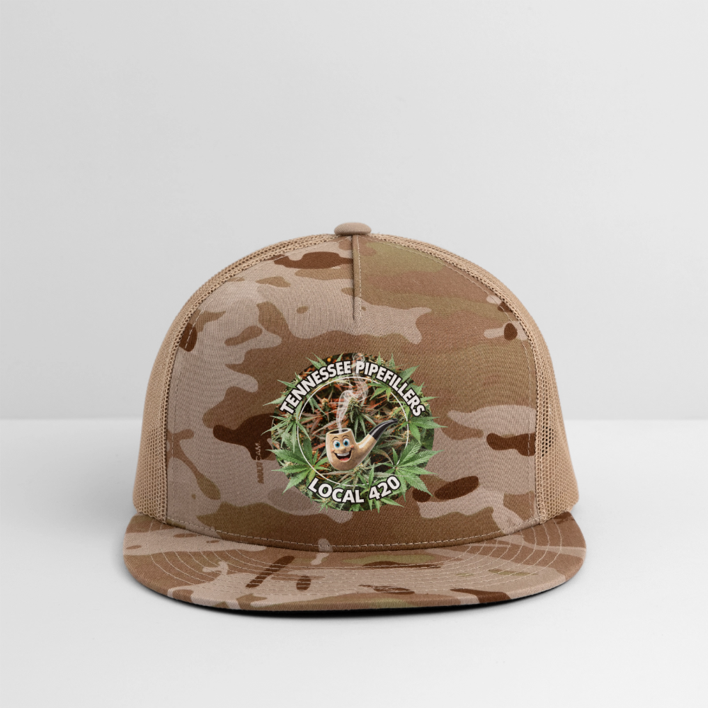 TENNESSEE PIPEFILLERS LOCAL 420 Trucker Hat CAMO Trucker Hat - MultiCam\tan