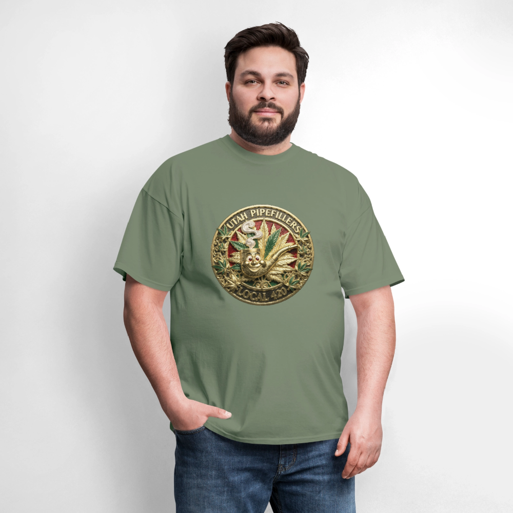 UTAH PIPEFILLERS LOCAL 420 Men's T-Shirt - military green