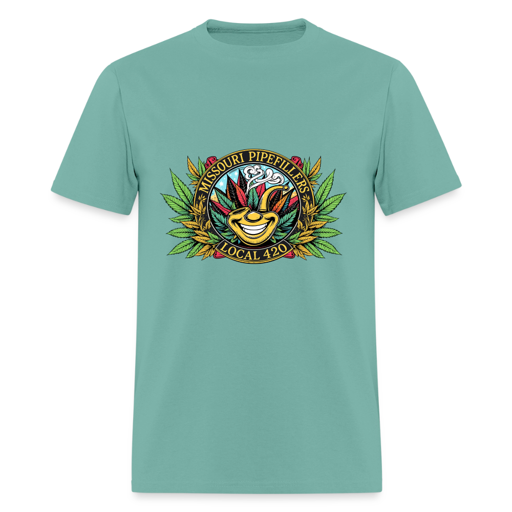 MISSOURI PIPEFILLERS LOCAL 420 Dog Bandana Men's T-Shirt - aquatic